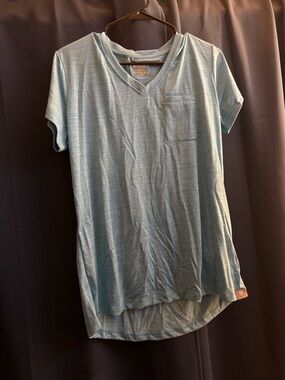 Ariat Women's Heathered Teal Blue V-Neck Performance Tee